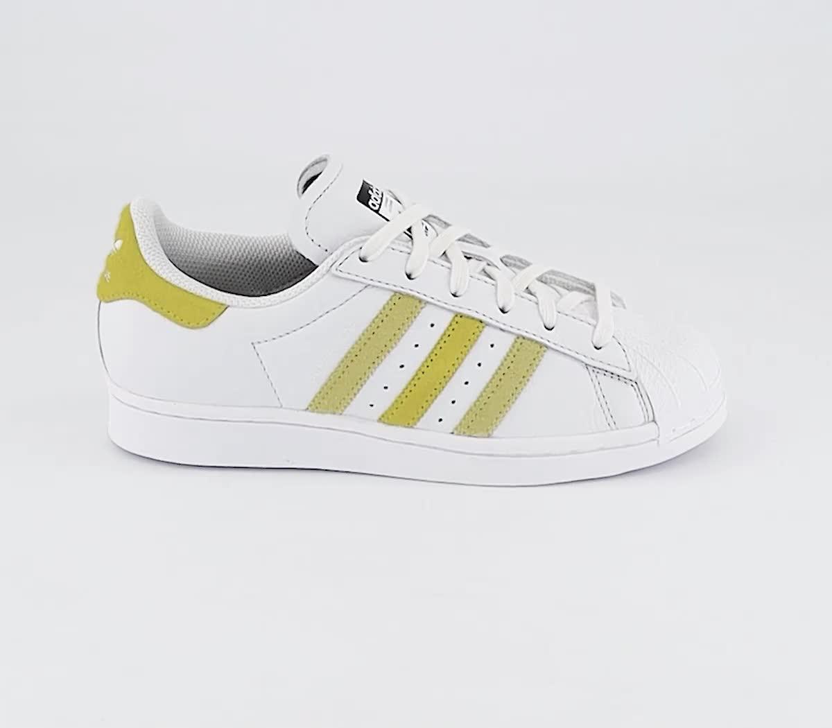 Yellow adidas cheap superstar shoes