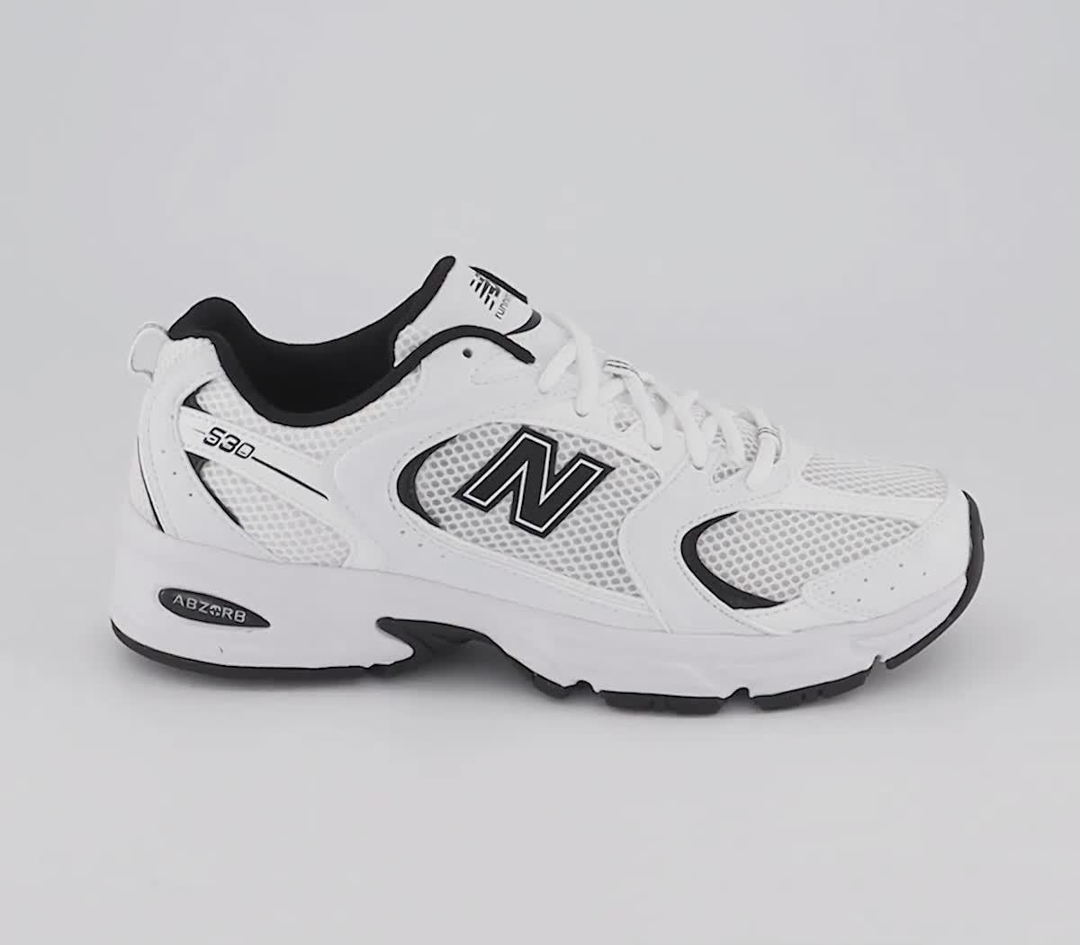 New balance 530 hot sale white and black