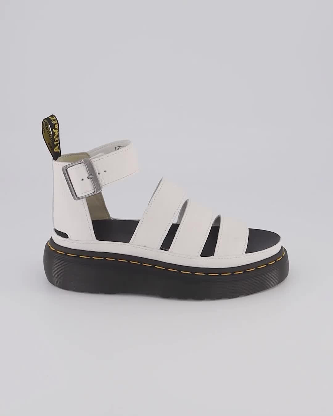 Dr. Martens Clarissa II Quad Sandals White Milled Nappa Women s