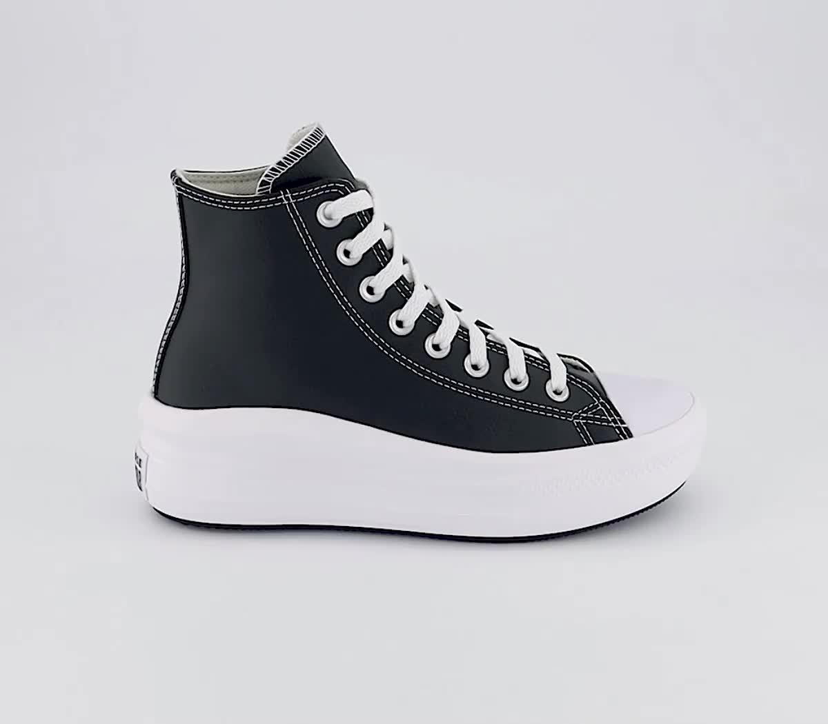 Black leather converse office best sale