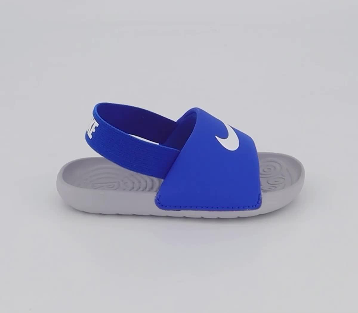 Nike Kawa Infant Slides Hyper Cobalt Wolf Grey Unisex