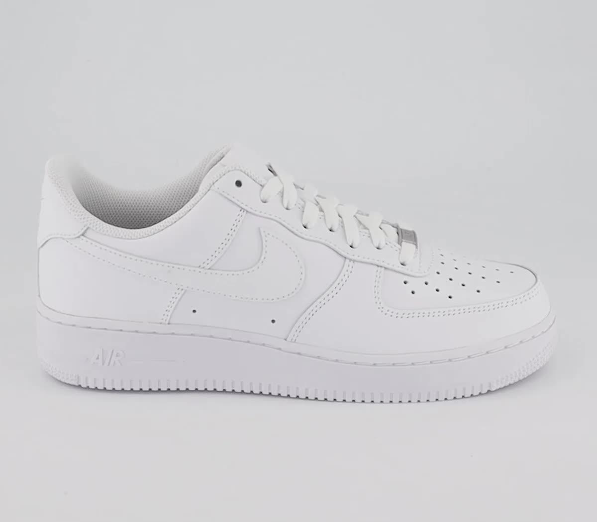 All white nike air shop force ones