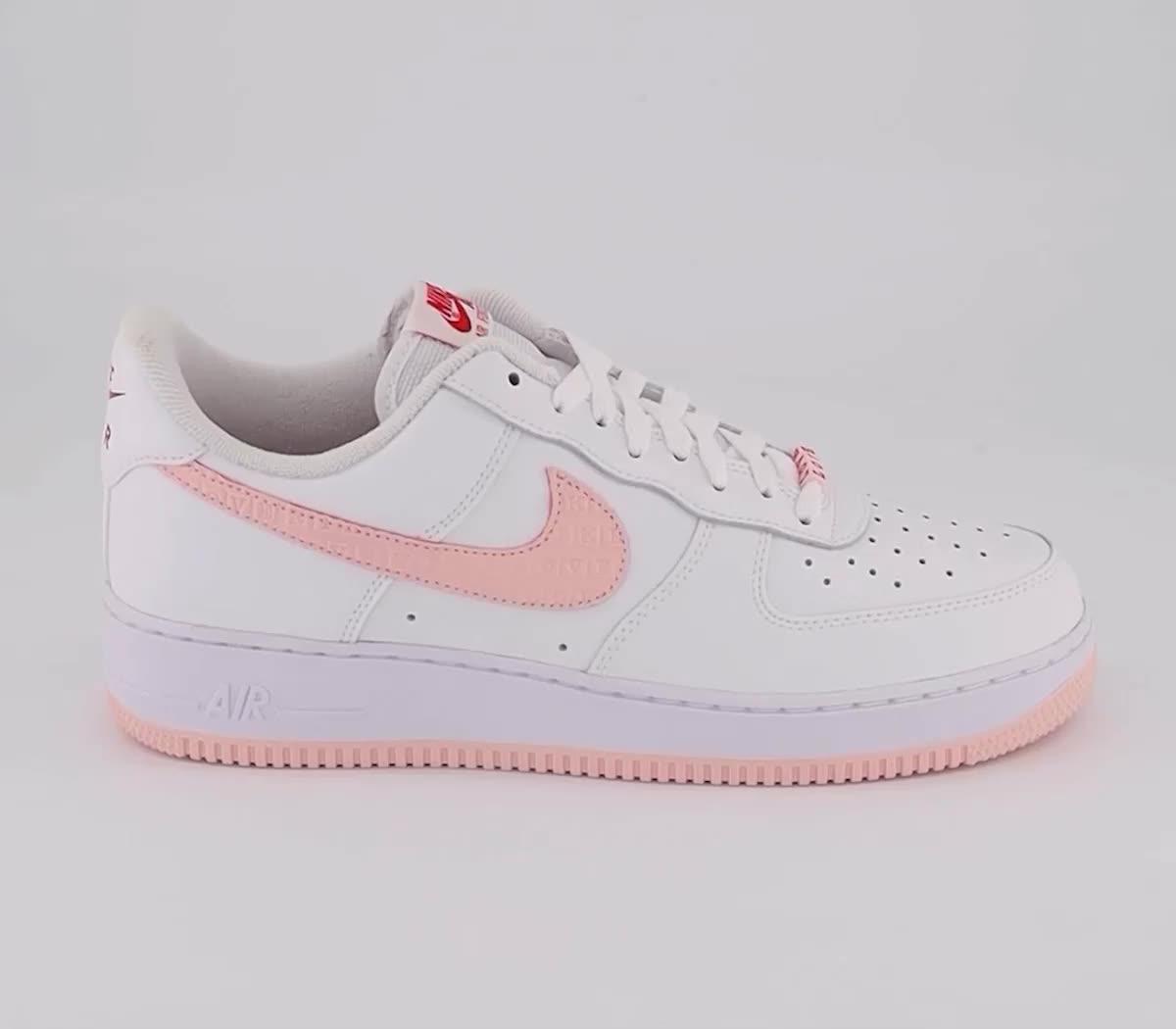 Nike Air Force 1 Women's in White/Oracle Pink