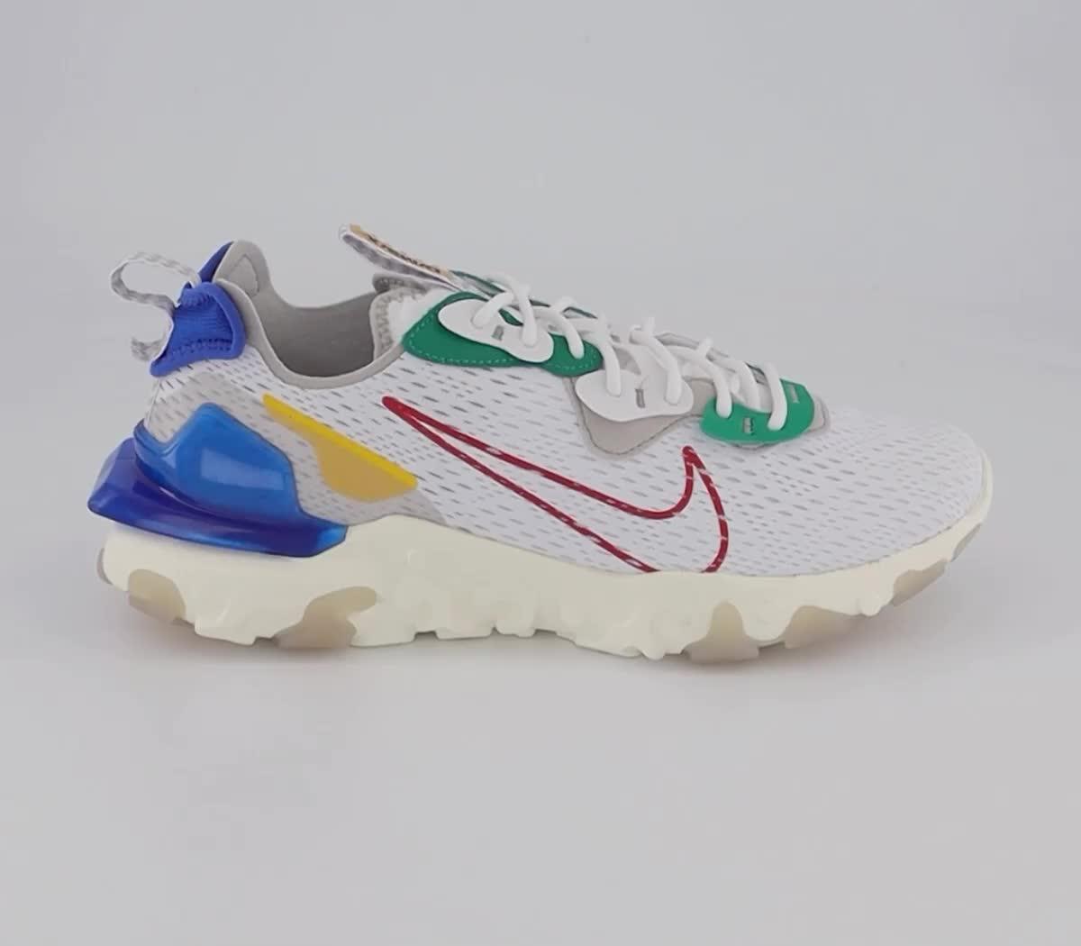 Nike react best sale white and red