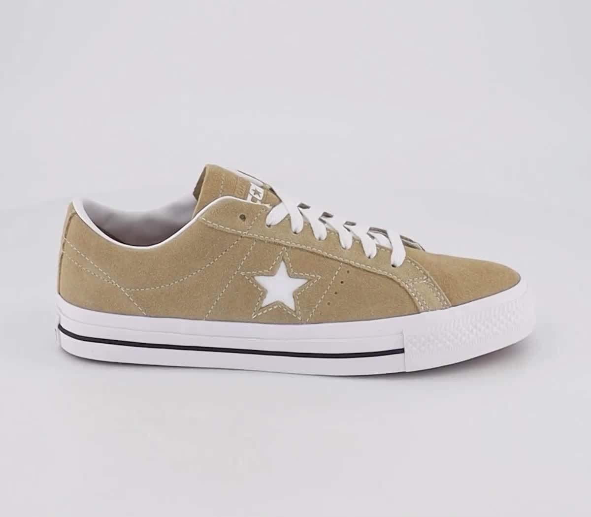 Beige converse one on sale star