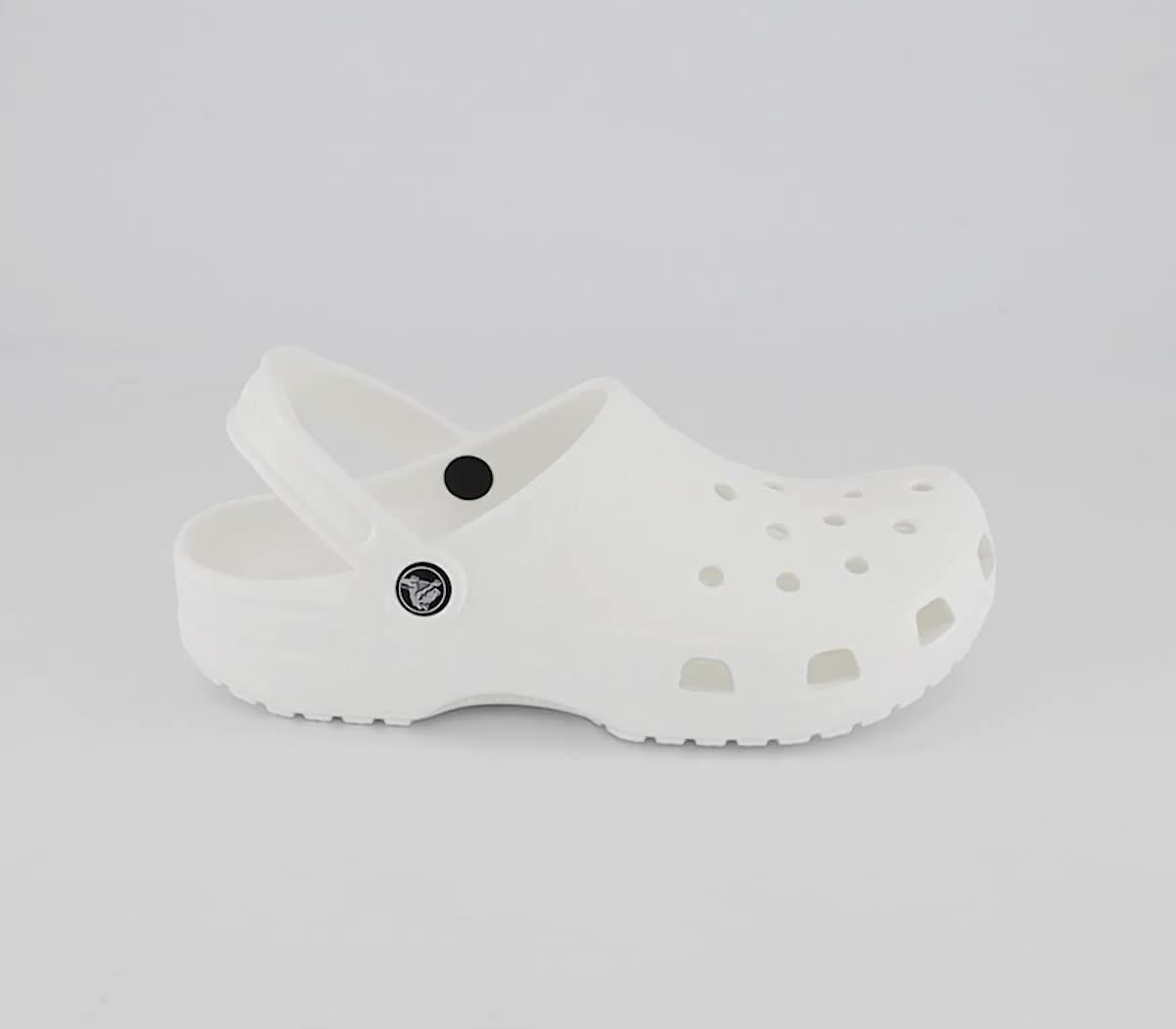 White best sale crocs slippers