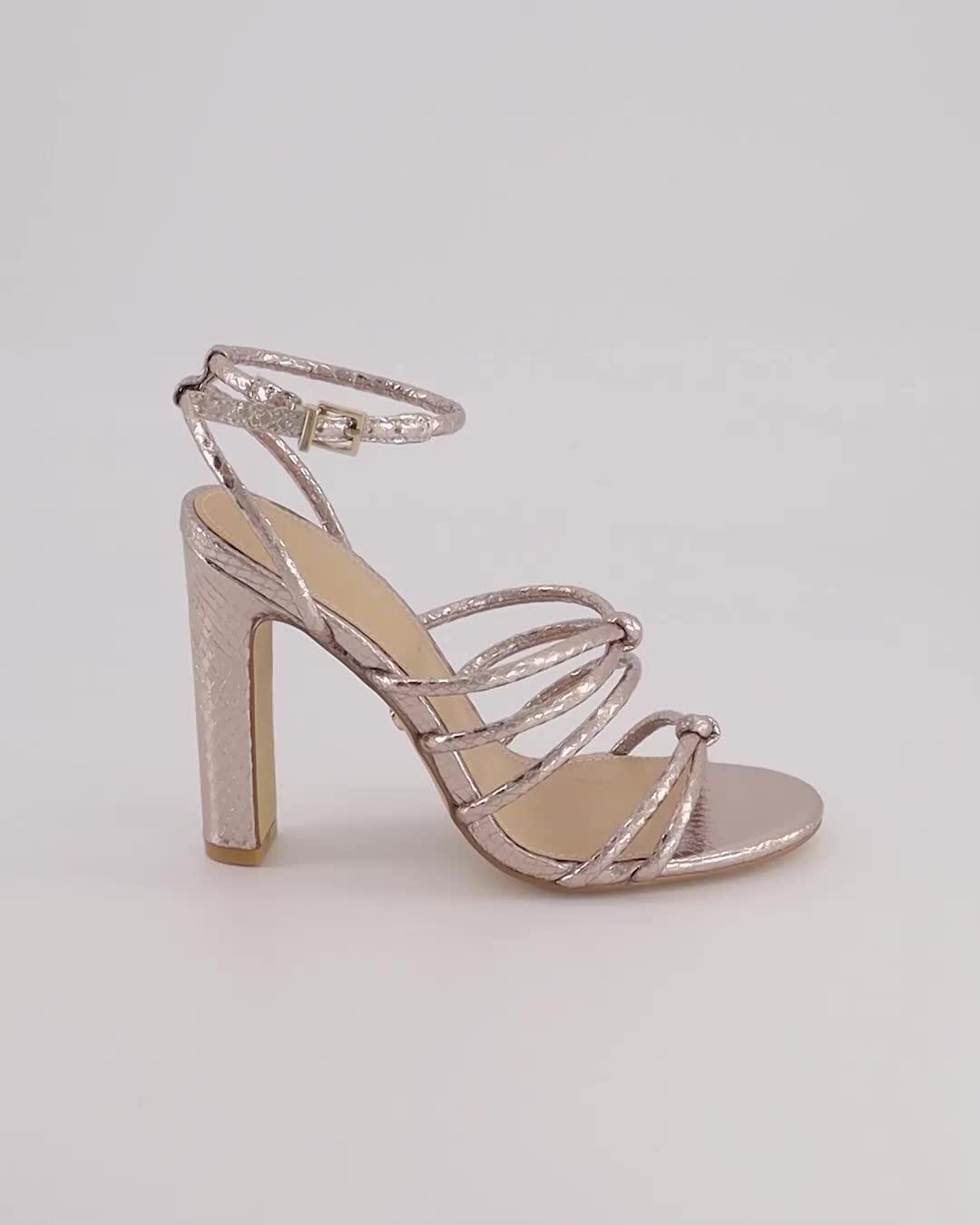 Hutchinson Tubular Strappy Block Heels