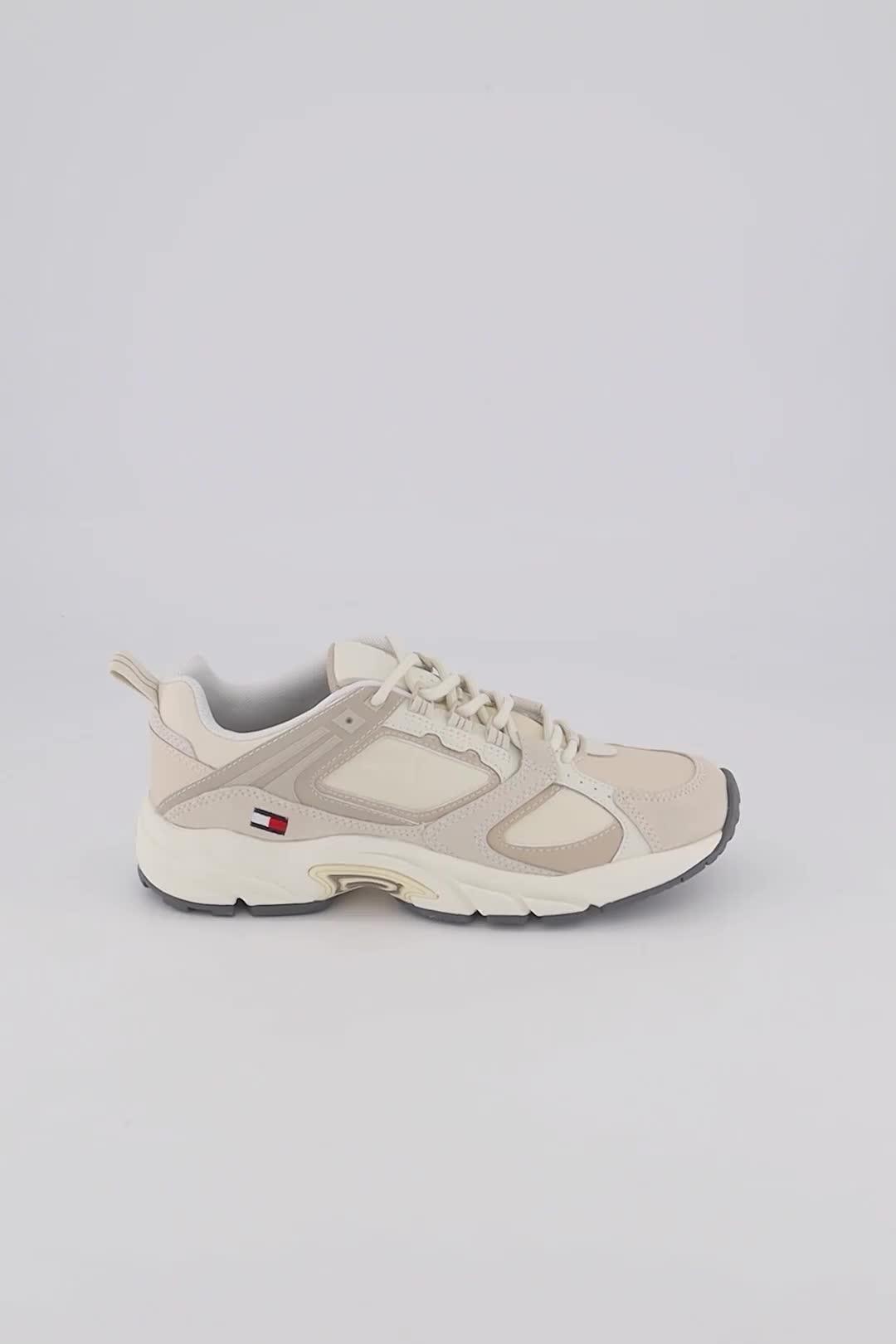 Tommy Hilfiger Archive Varisty Runner Trainers Stony Beige - Women's  Trainers