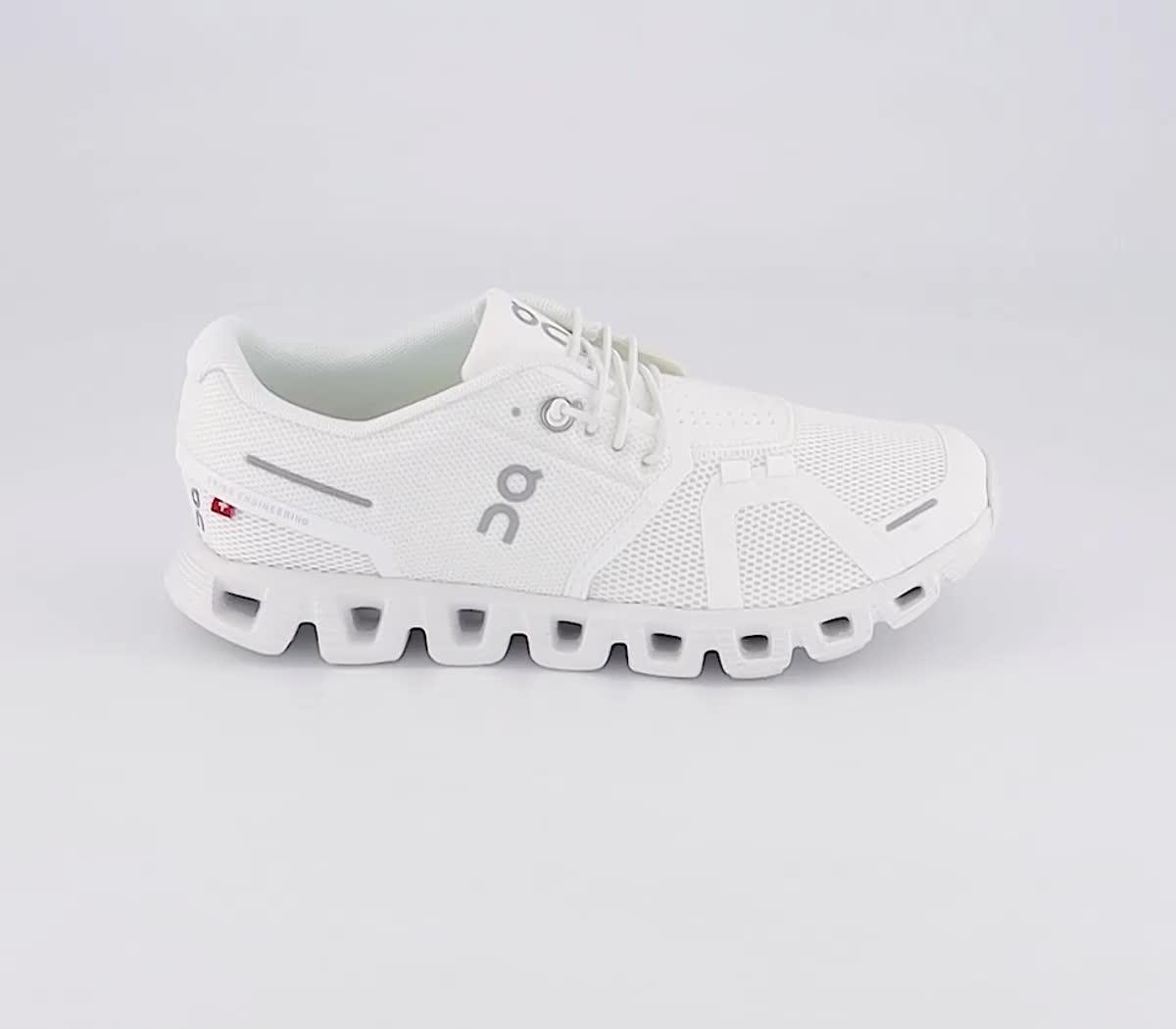 All white store running shoes womens