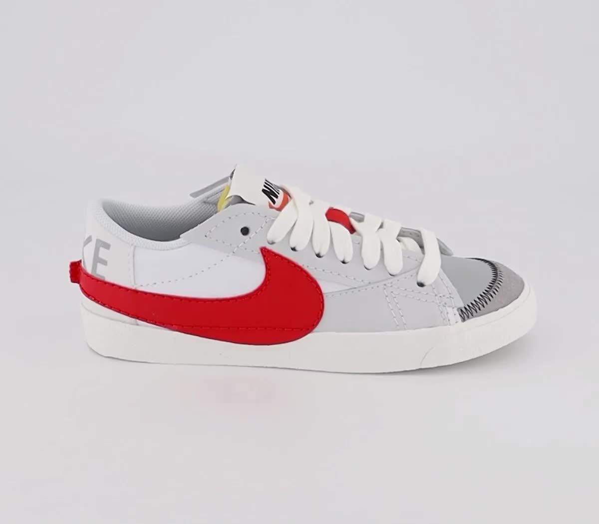 Nike blazer trainers in white and red best sale