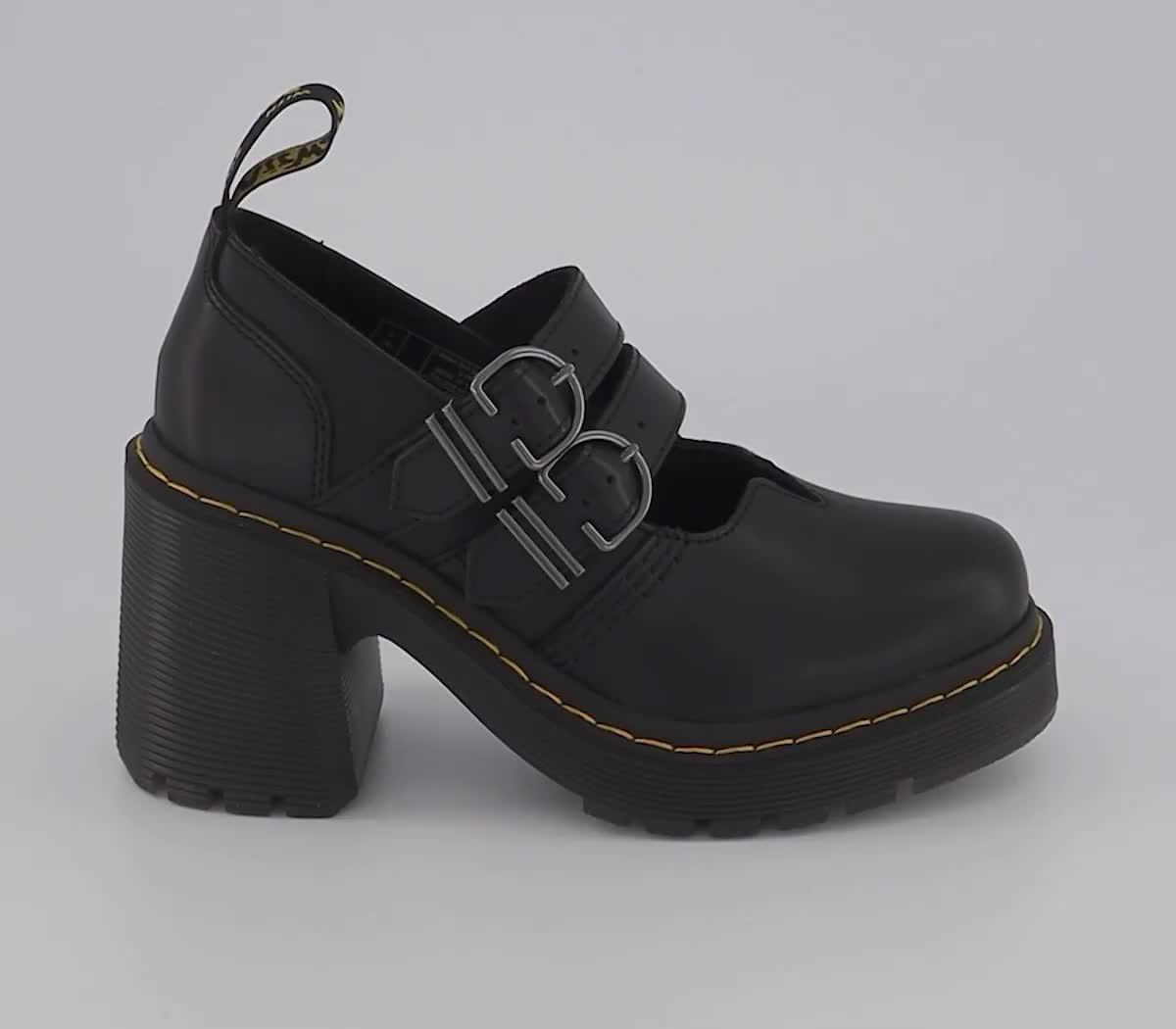 Dr. Martens Eviee Heels Black Sendal - Block Heels