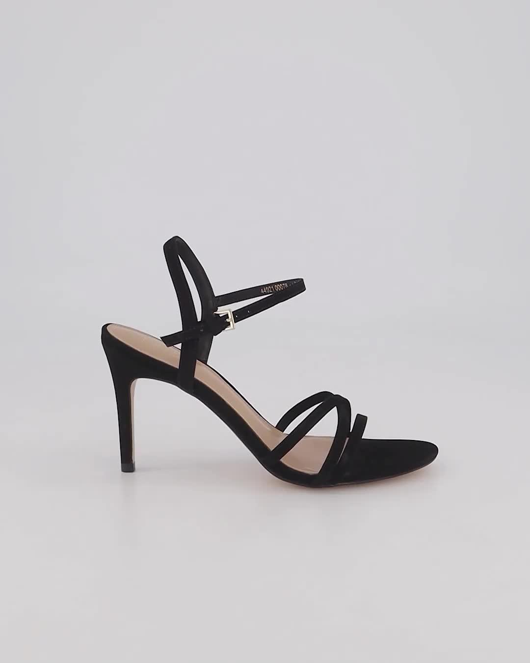 Office black 2024 strappy sandals