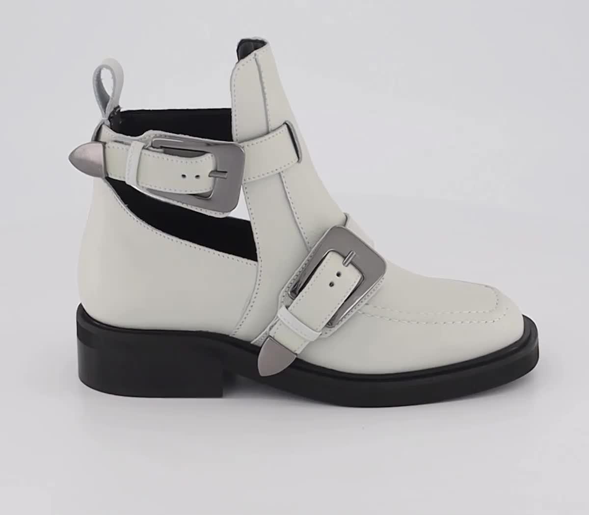 White cut out on sale boots