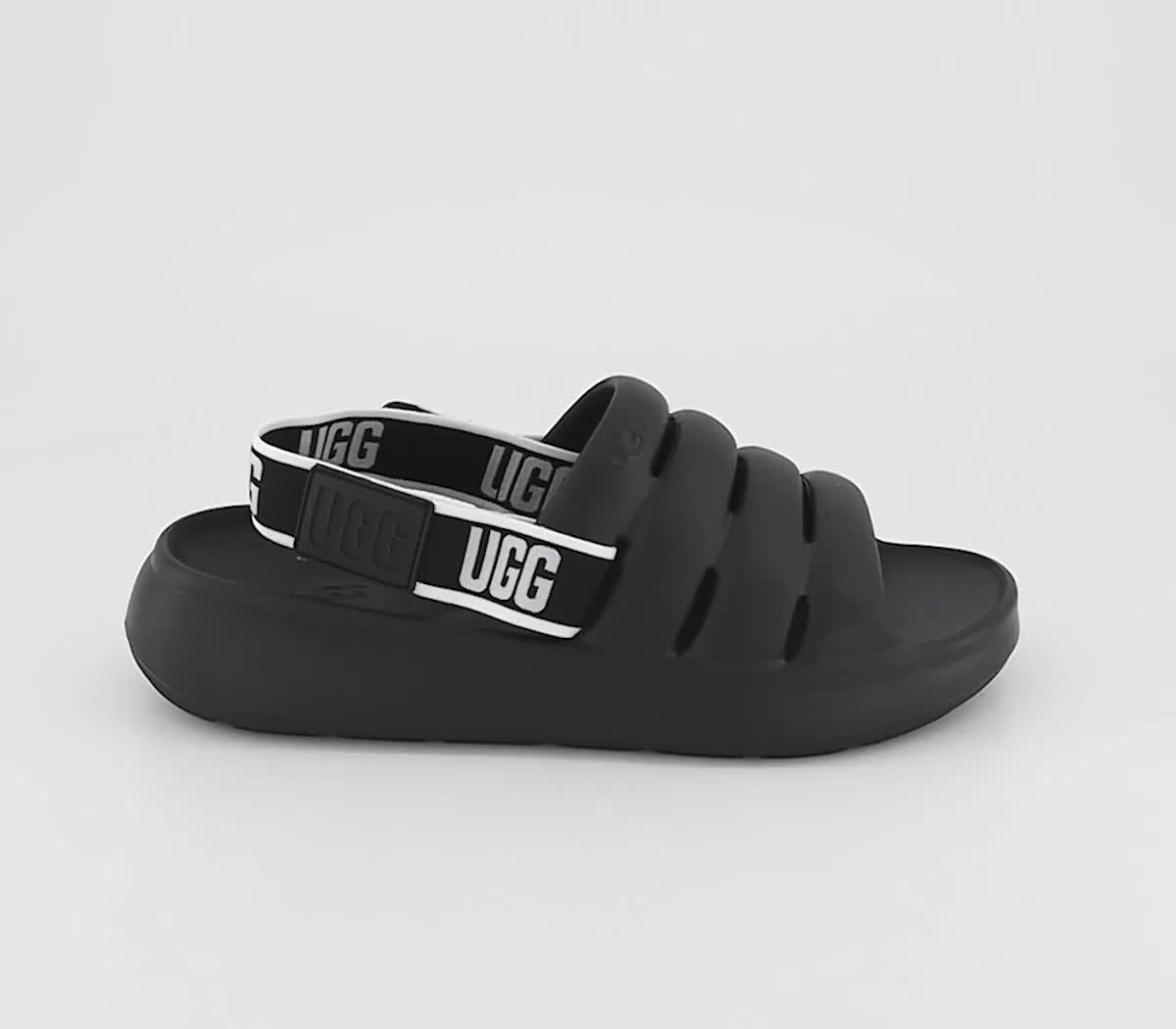UGG Sport Yeah Sliders Black - Men's Sandals