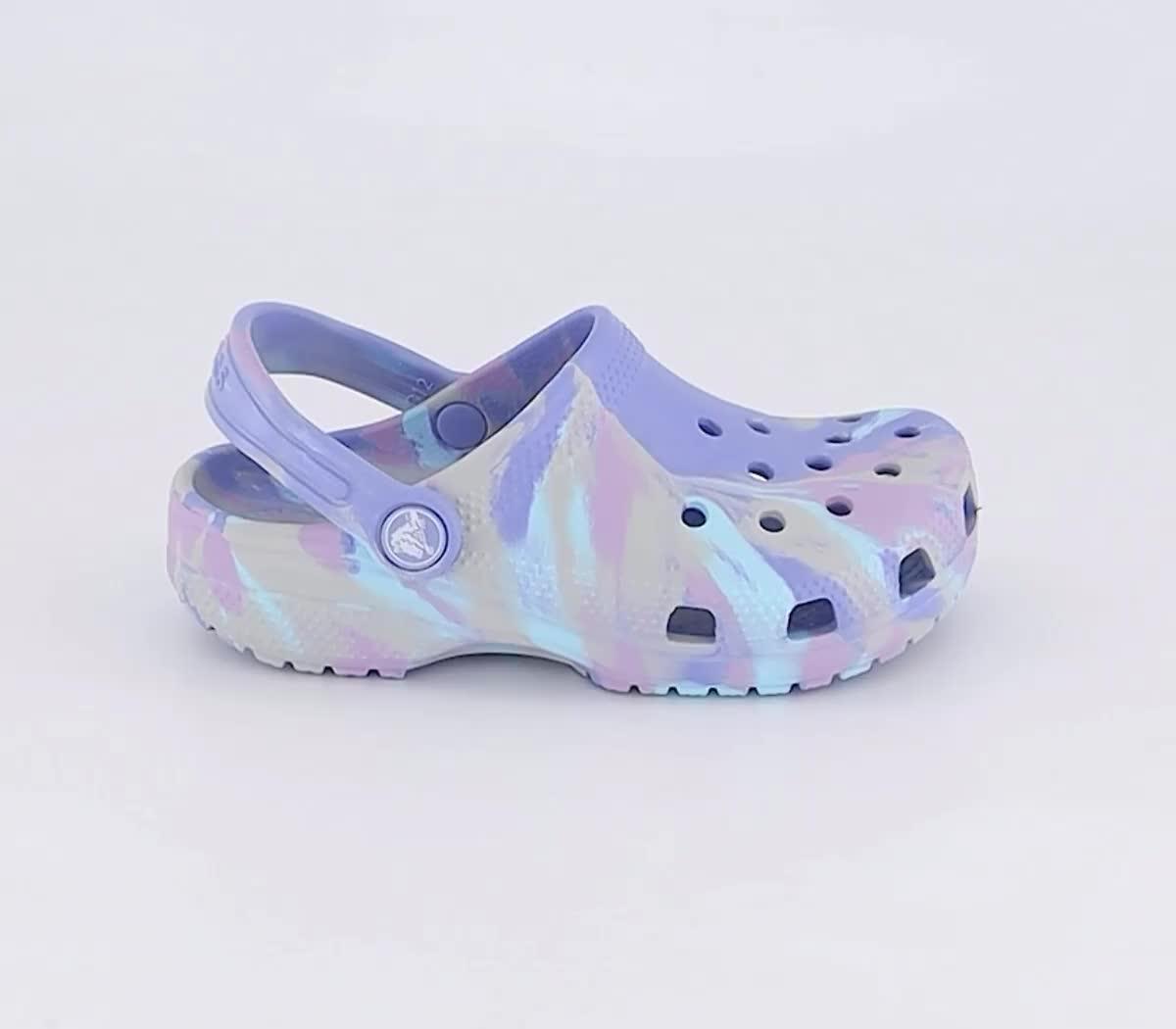 Crocs Classic Kids Clogs Marbled Moon Jelly Multi Unisex