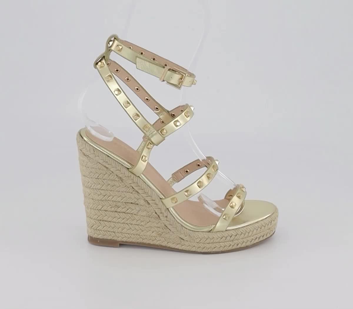 Studded store espadrille wedges