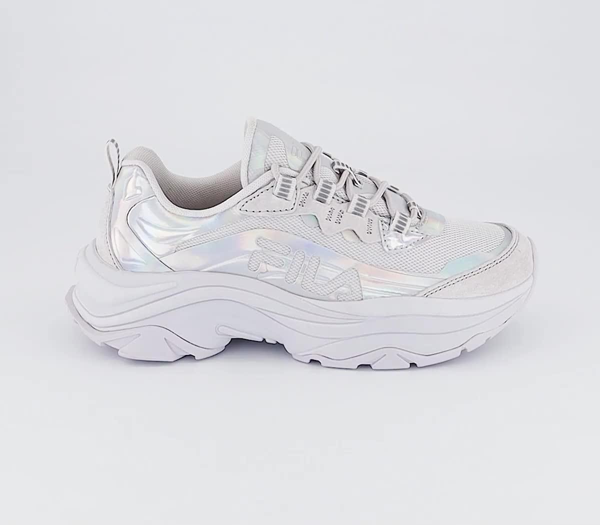 Fila ray deals white metallic