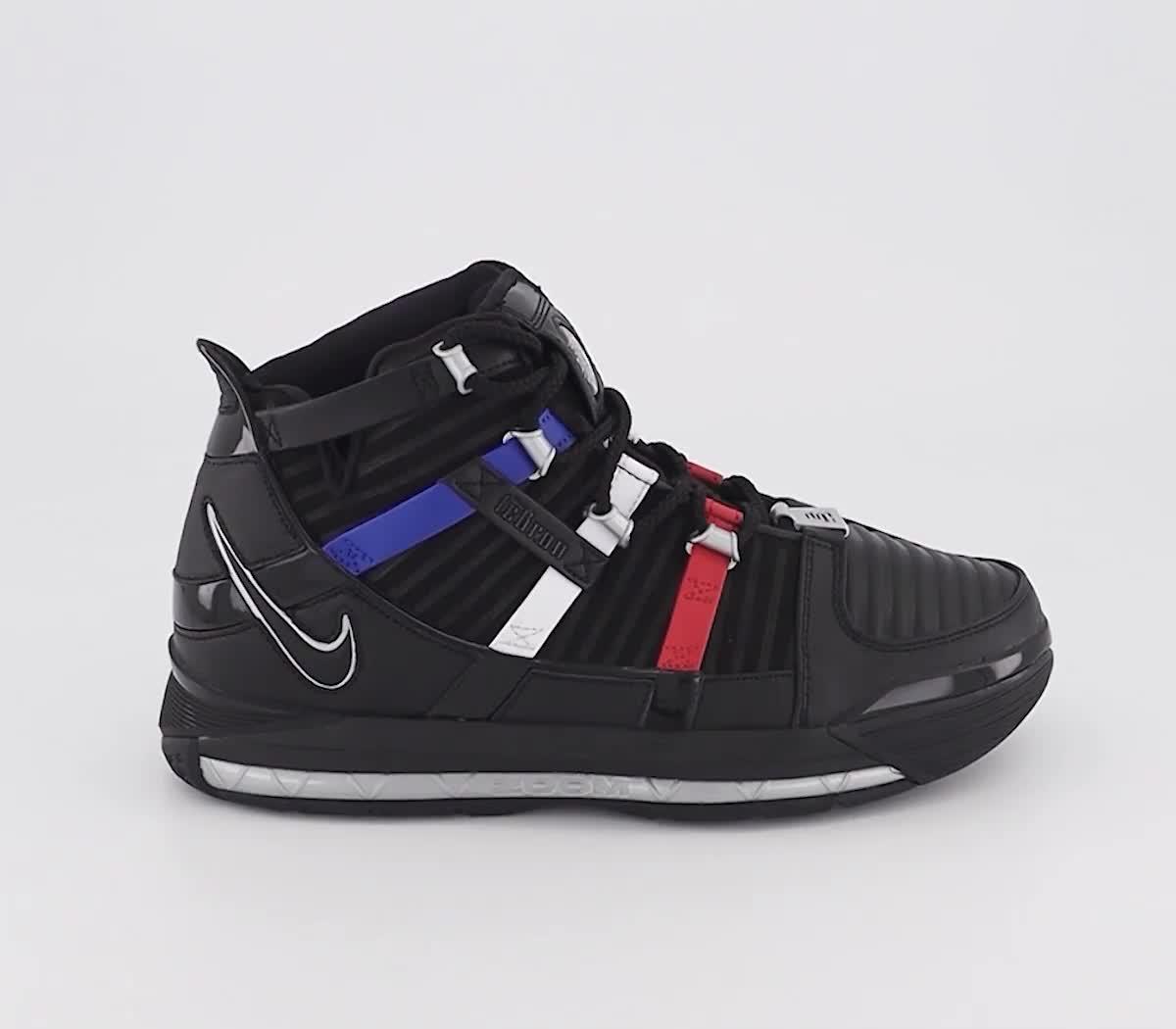 Nike zoom lebron 3 black clearance red