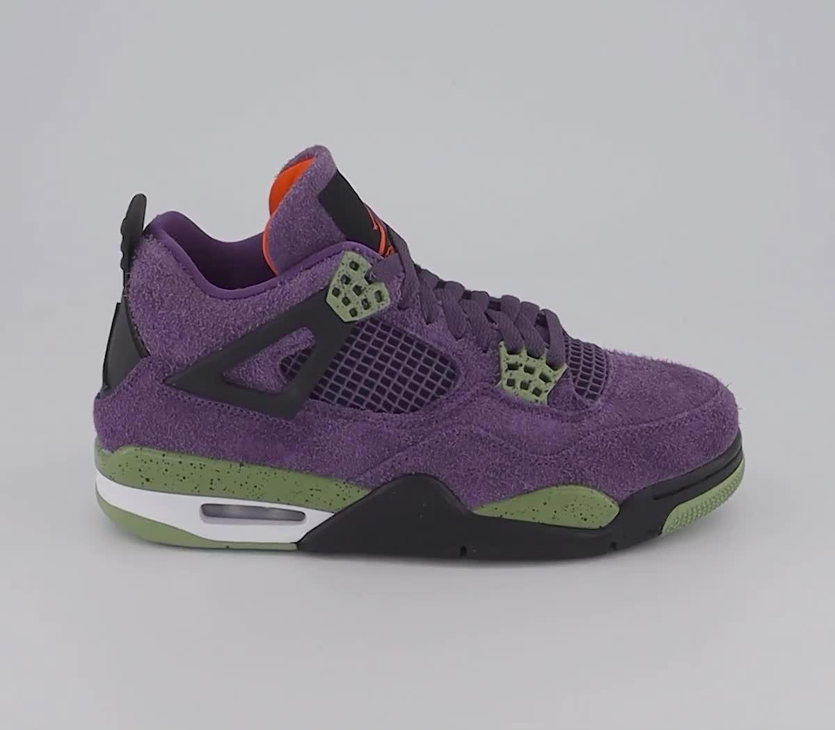 Jordan Jordan 4 Trainers Canyon Purple Safety Orange Alligator