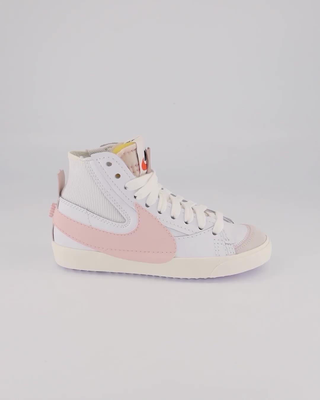 Nike blazer trainers in white and pink best sale