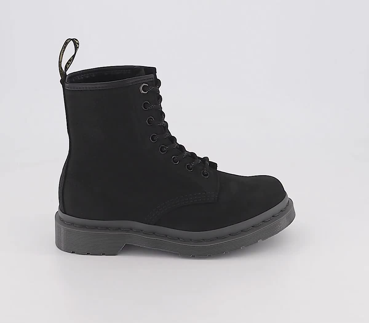 Dr. Martens 1460 Guard Boots Black Nubuck Grey Women s Ankle Boots