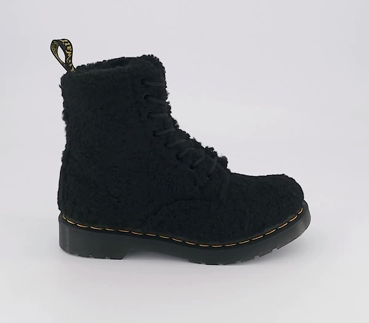 Dr. Martens 1460 Pascal Lux Borg Boots Black - Women