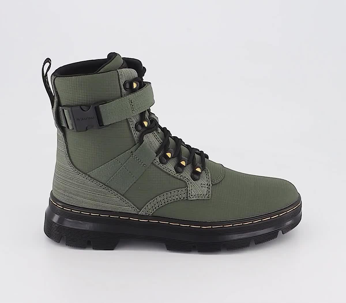 Dr martens combs tech shop tie boots in khaki