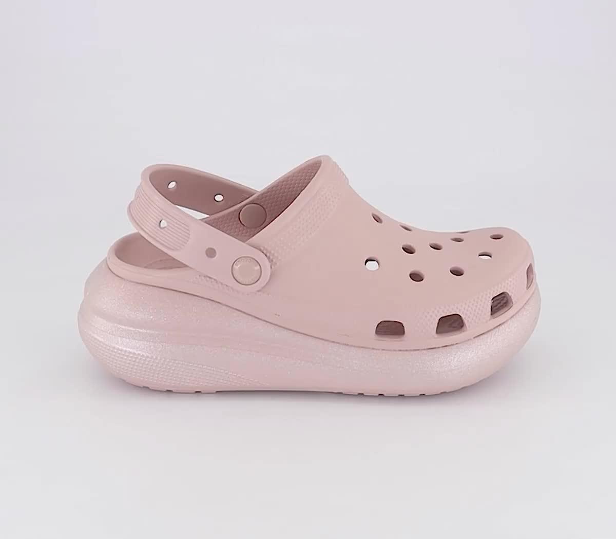 Crocs Classic Crush Shimmer Clogs Clay Pink Mens Size 12 Chunky Platform Crocs Classic Crush Clog | Light Pink | SVD USA main image 3