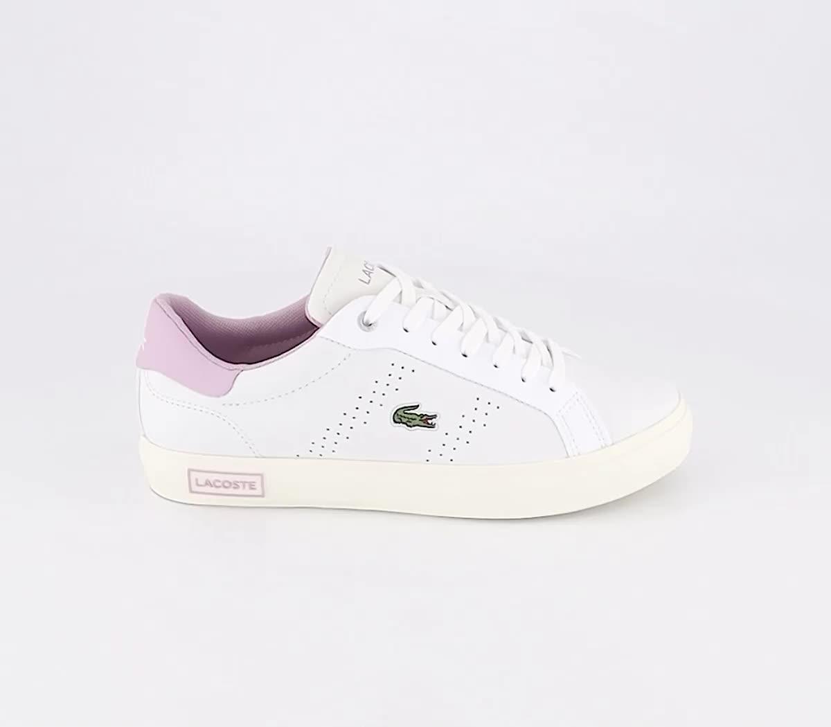 Lacoste Powercourt Trainers White Pink Women s Trainers