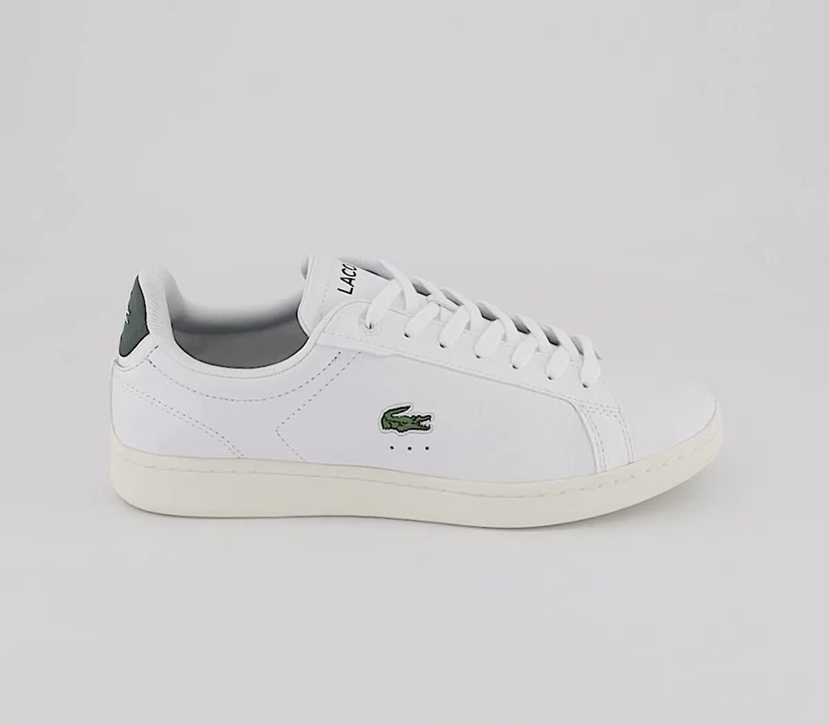 Lacoste Carnaby Pro Trainers White Dark Green Men s Trainers