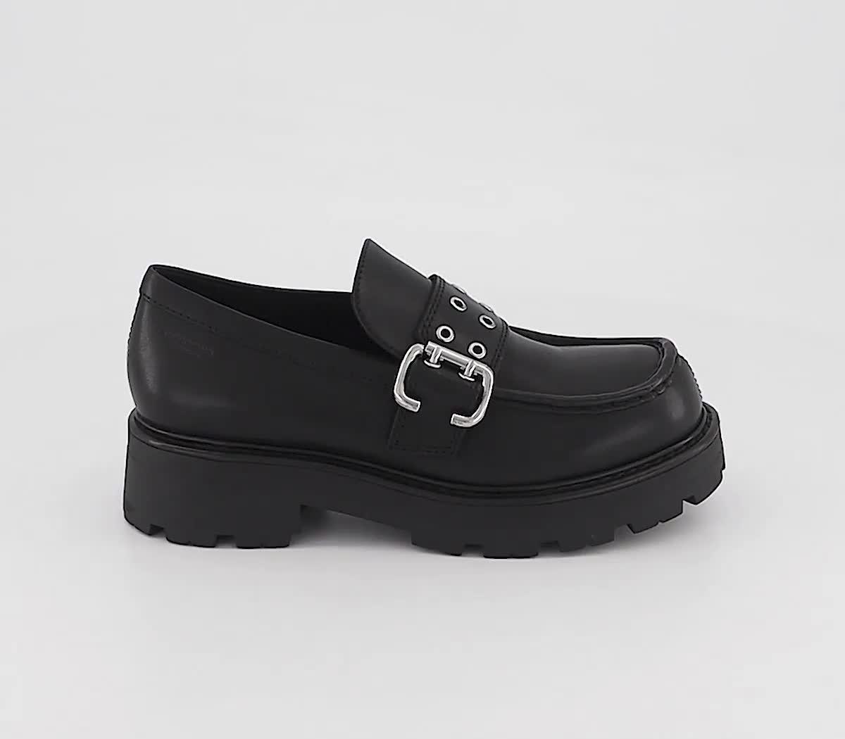 Vagabond Shoemakers Cosmo 2.0 Buckle Loafers Black - Women's Loafers