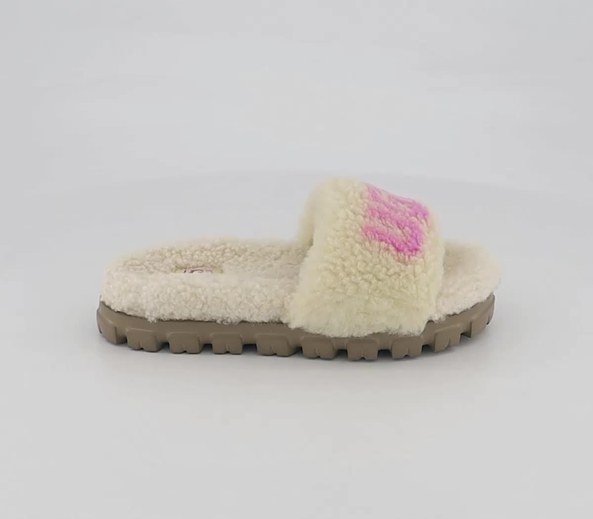 UGG Cozetta Curly Graphic Slippers Natural Carnation - Premium Gifts