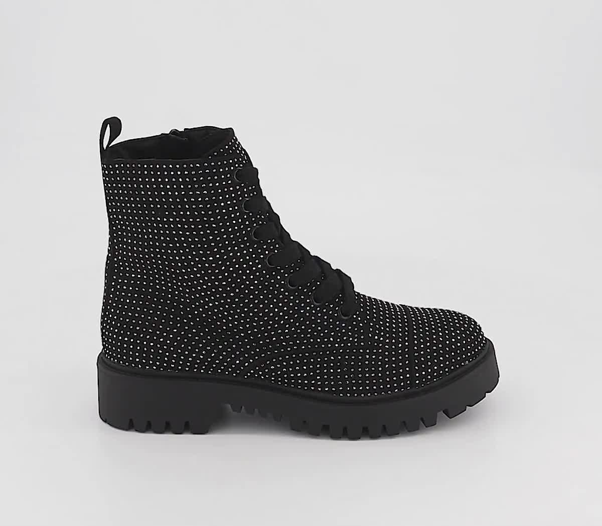 Black embellished outlet boots