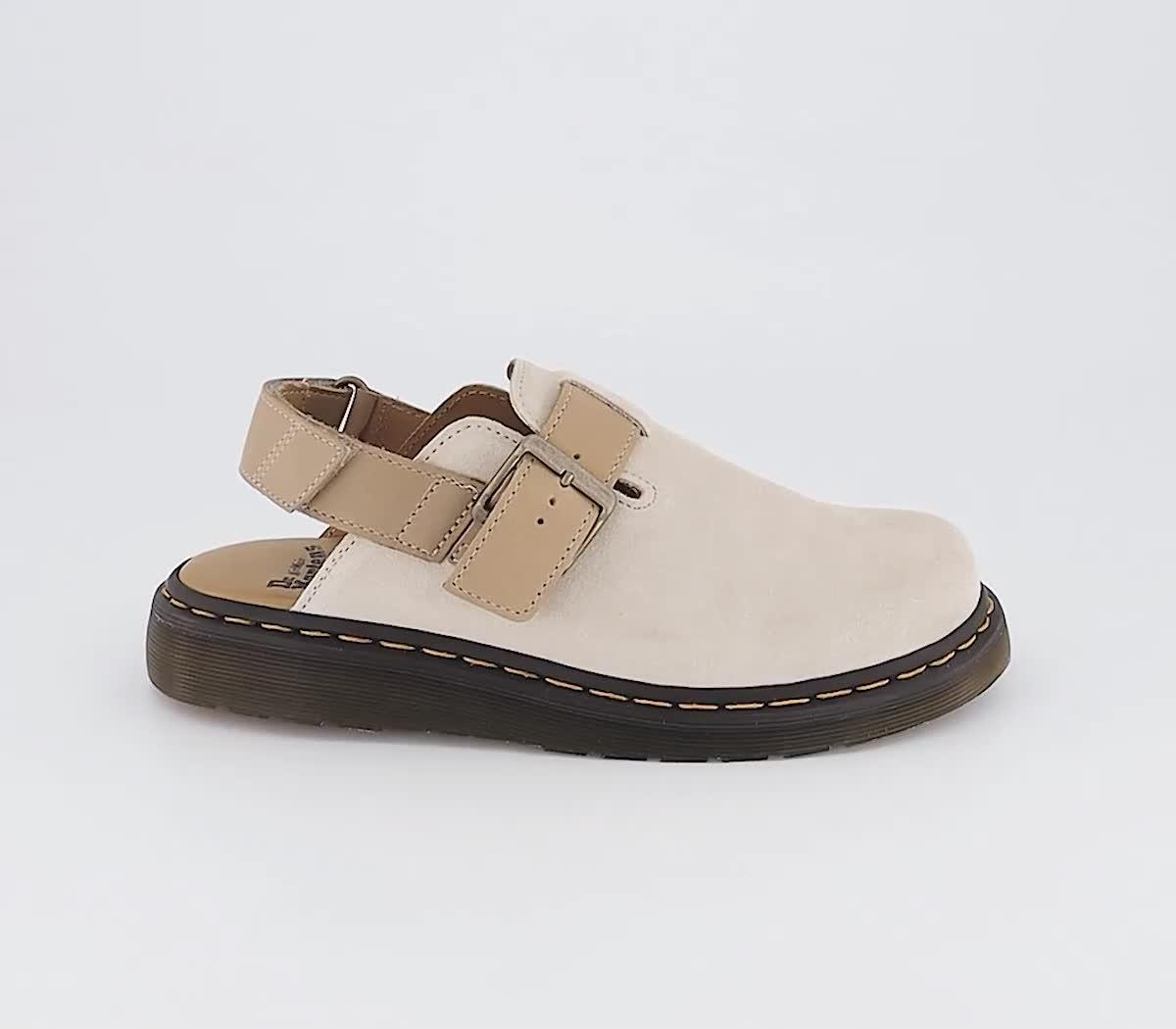 Dr. Martens Jorge Ii Slingback Sandals Parchment Beige Eh Suede 