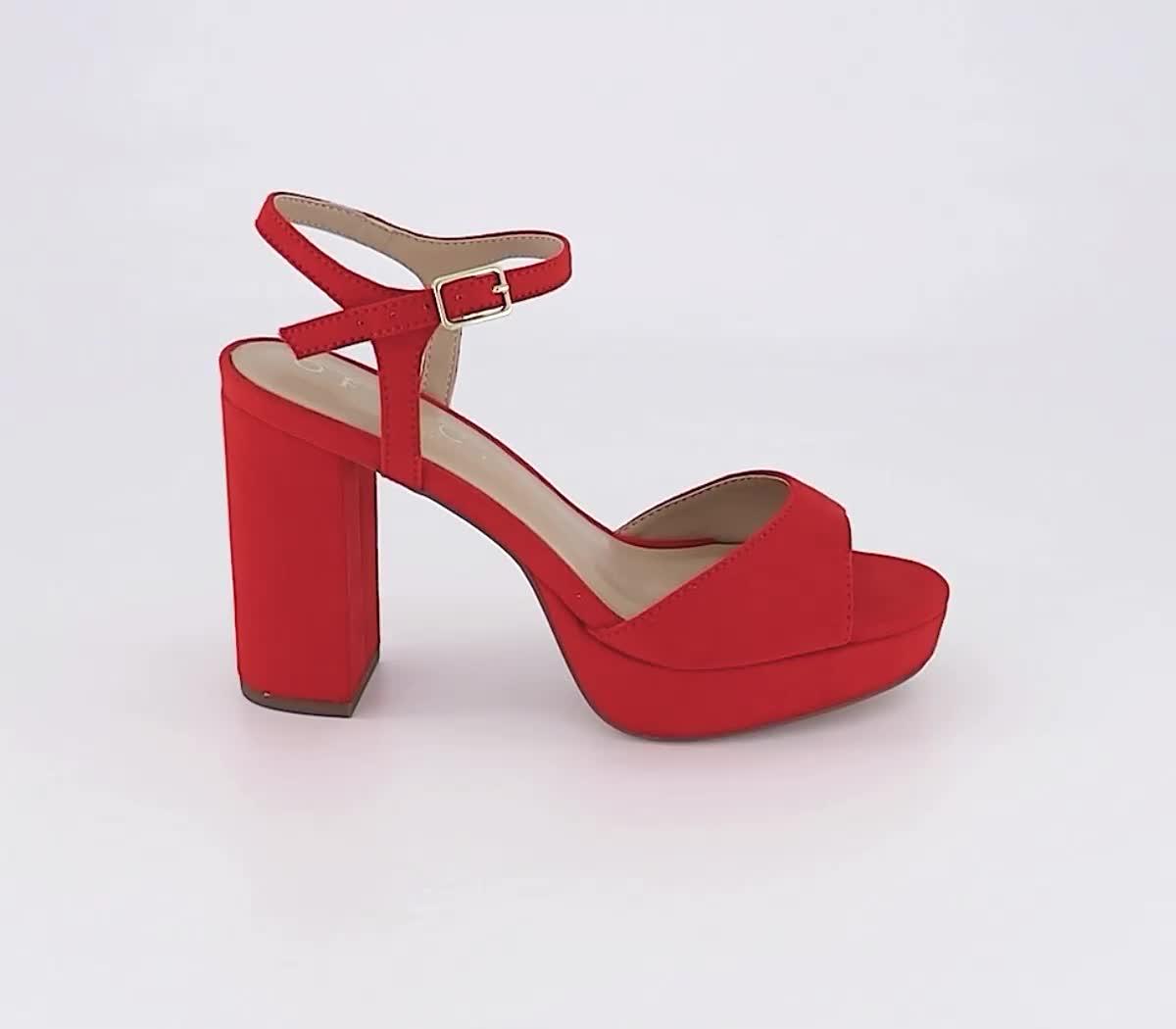 Office best sale red sandals