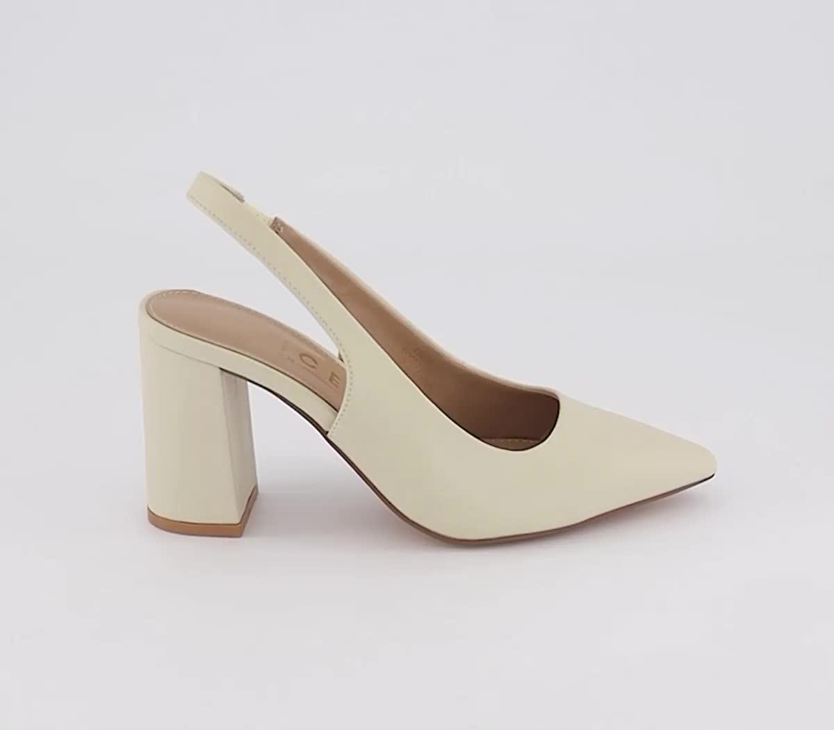 Sling back hot sale white shoes