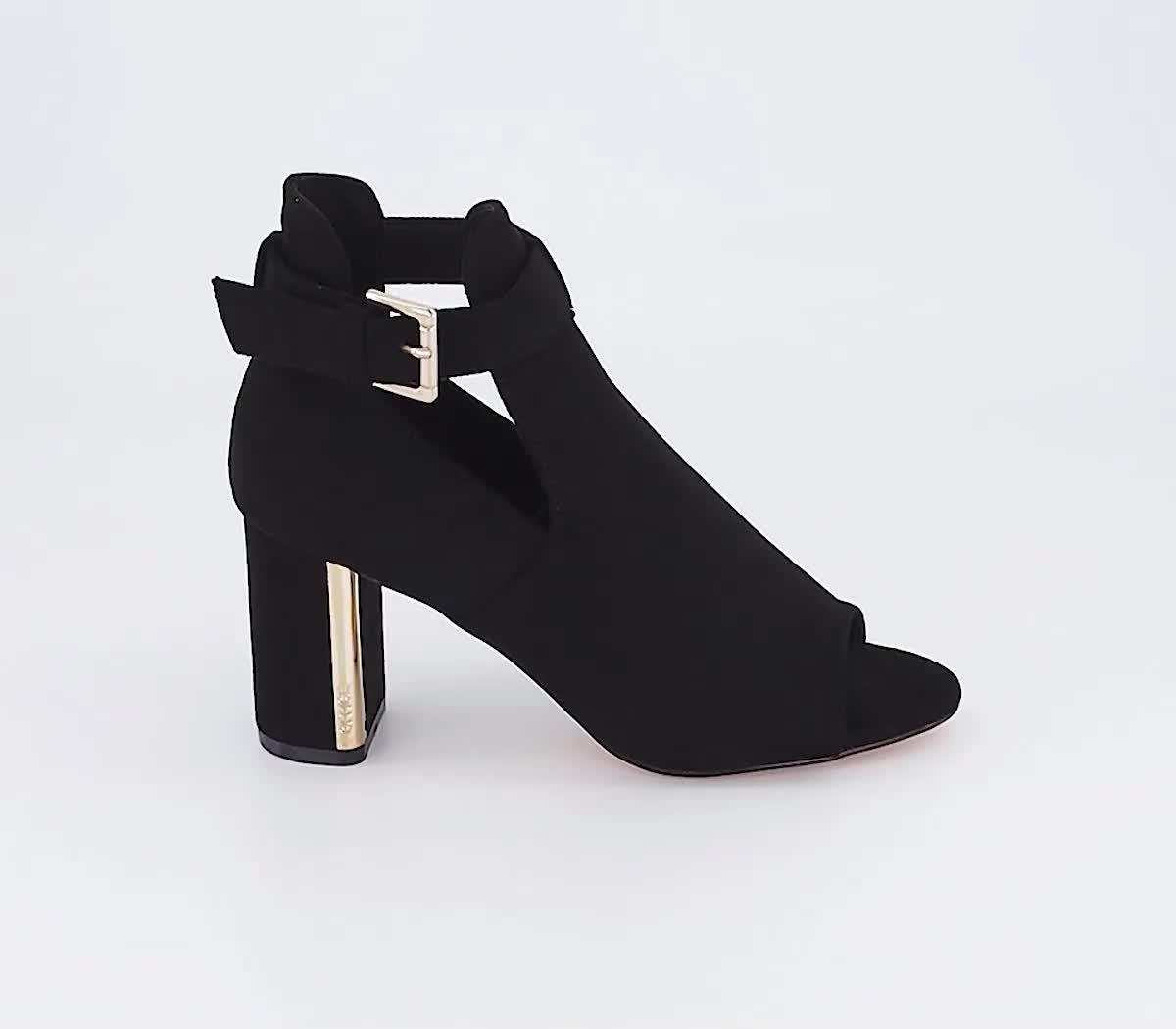 Rumor open toe store side buckle bootie