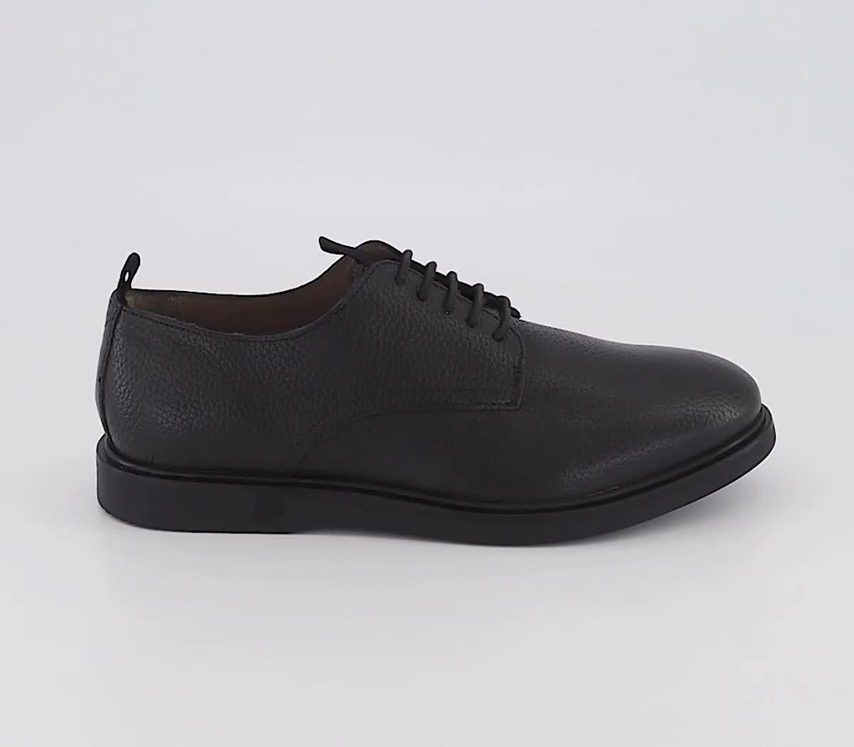 H by hudson barnstable derby shoes sale in black leather