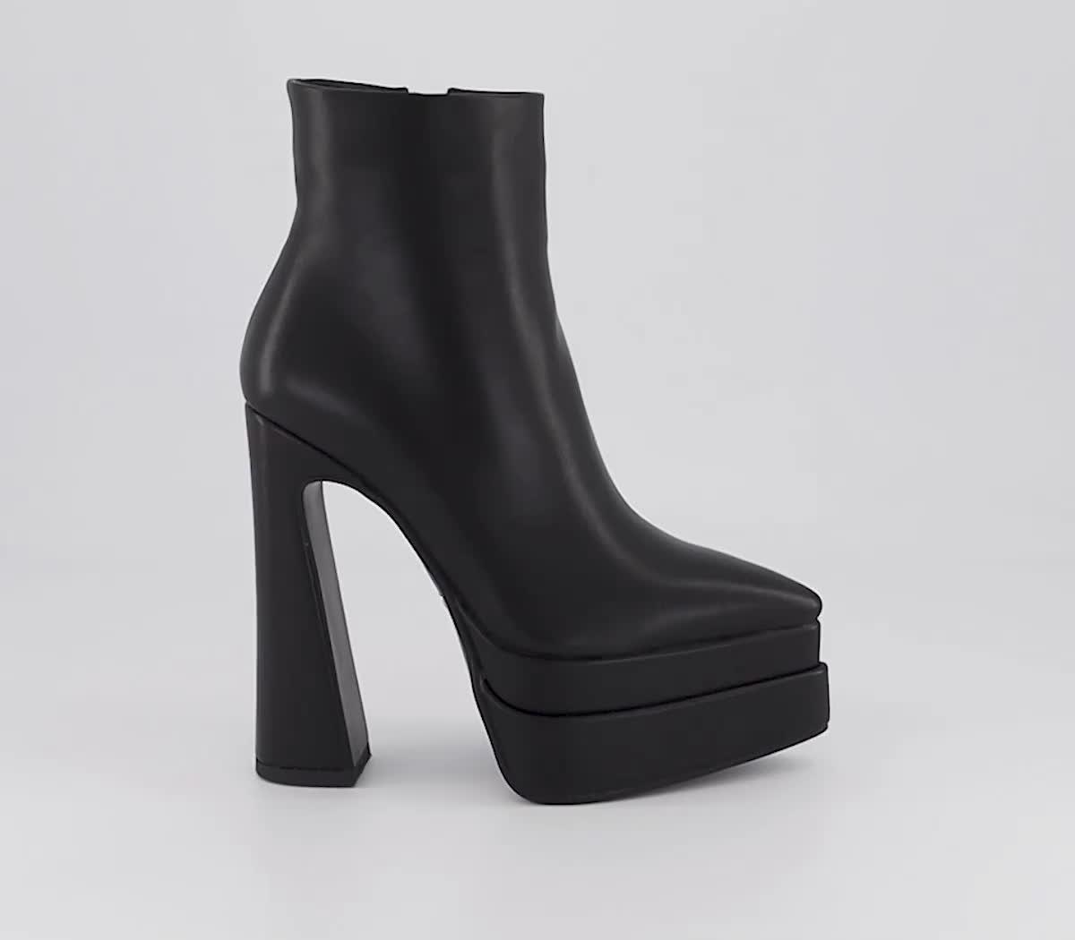 OFFICE Albertina Double Stack Pointed Ankle Boots Black - Women's Ankle  Boots