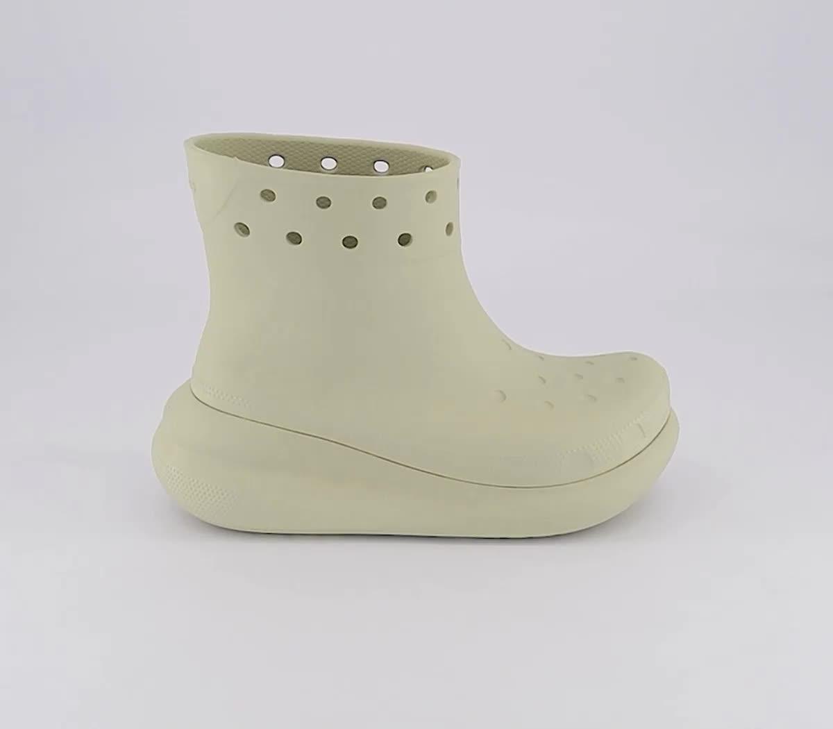 Crocs Classic Crush Boots Bone - Women's Boots