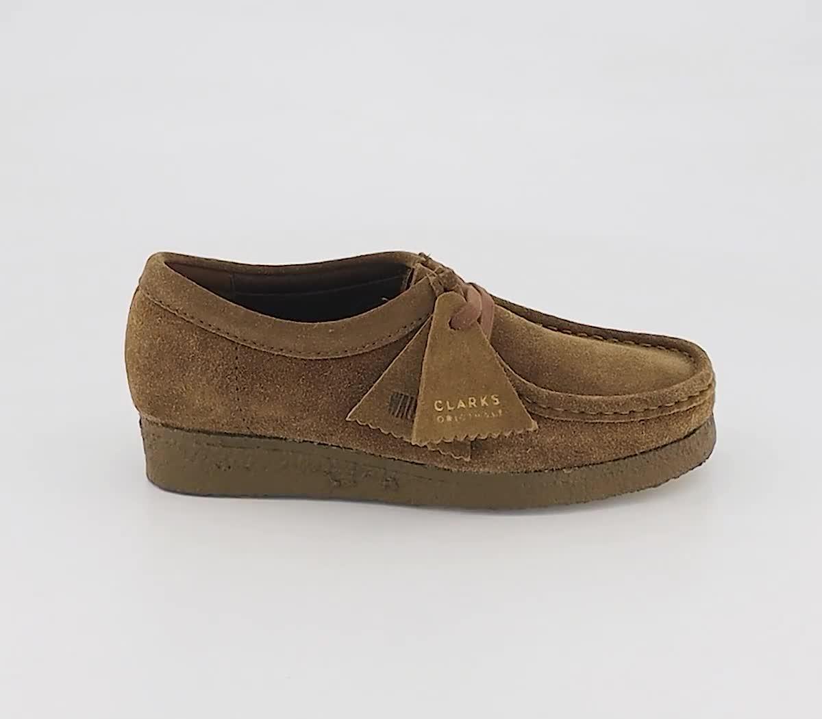 Clarks Originals Clarks Womens Wallabees Cola Suede - Flat Shoes for