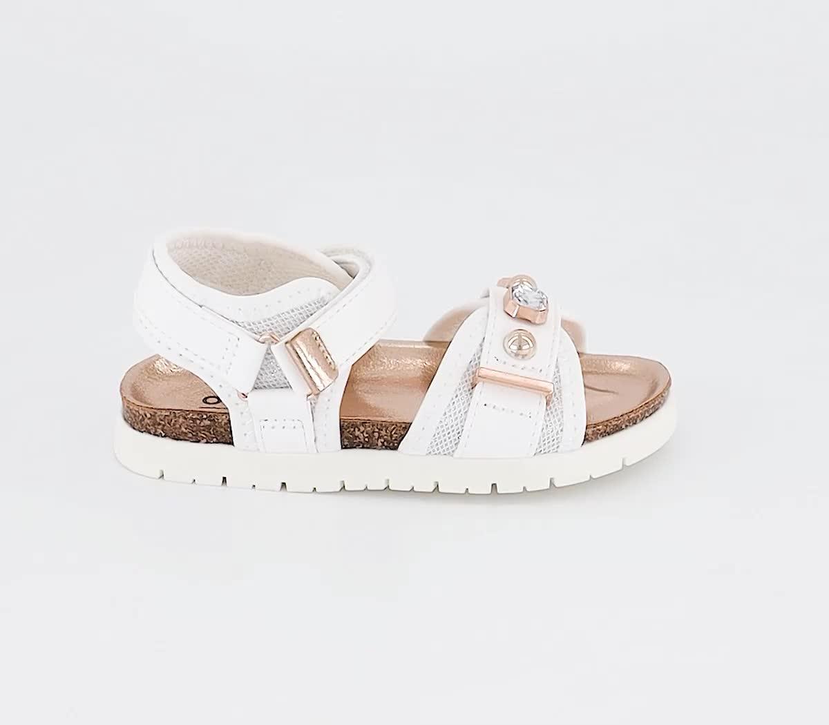 OFFICE Kids Graze Infant Mesh Sandals White Embellished - Unisex