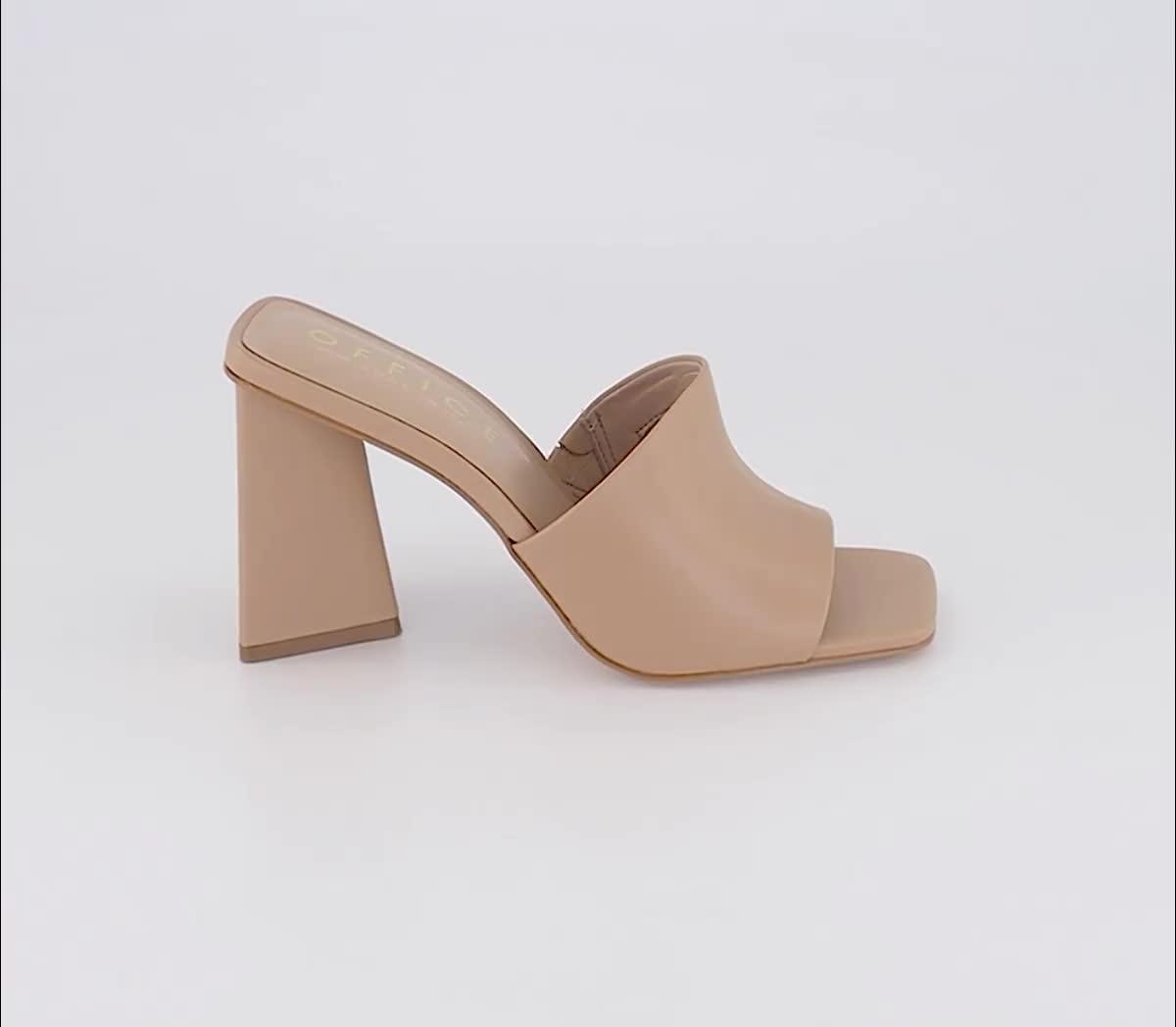 Block heel outlet mules