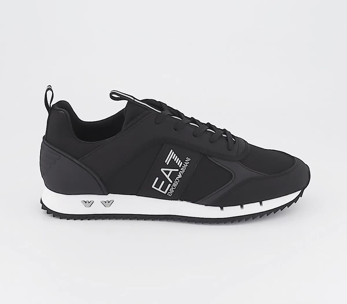 Emporio armani stan on sale eagle debossed trainers