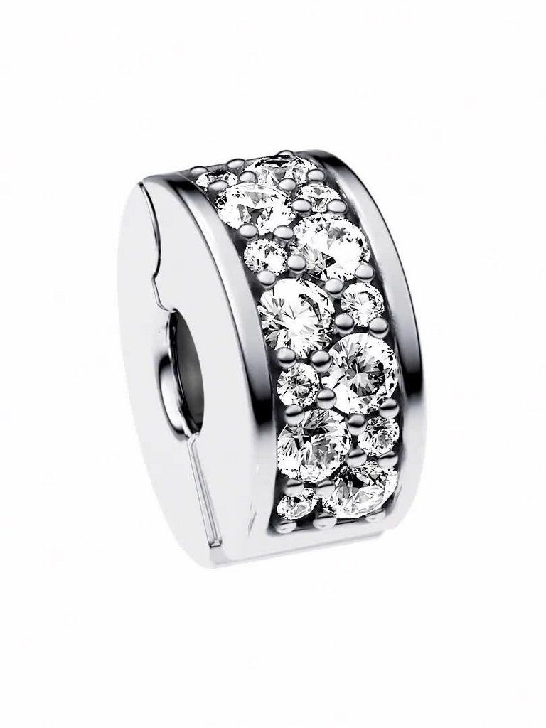 Clear Pavé Clip Charm