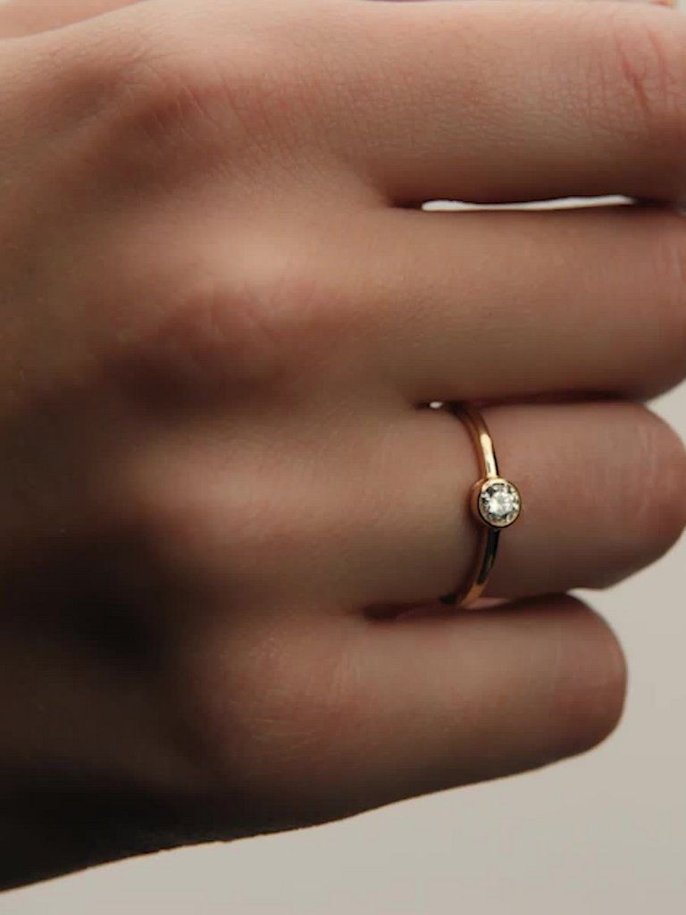 Pandora Era Bezel 14k Gold Lab-grown Diamond Ring