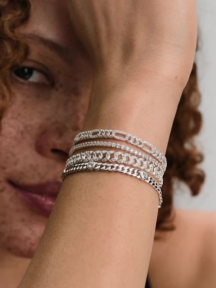 Heart Cuban Chain Bracelet