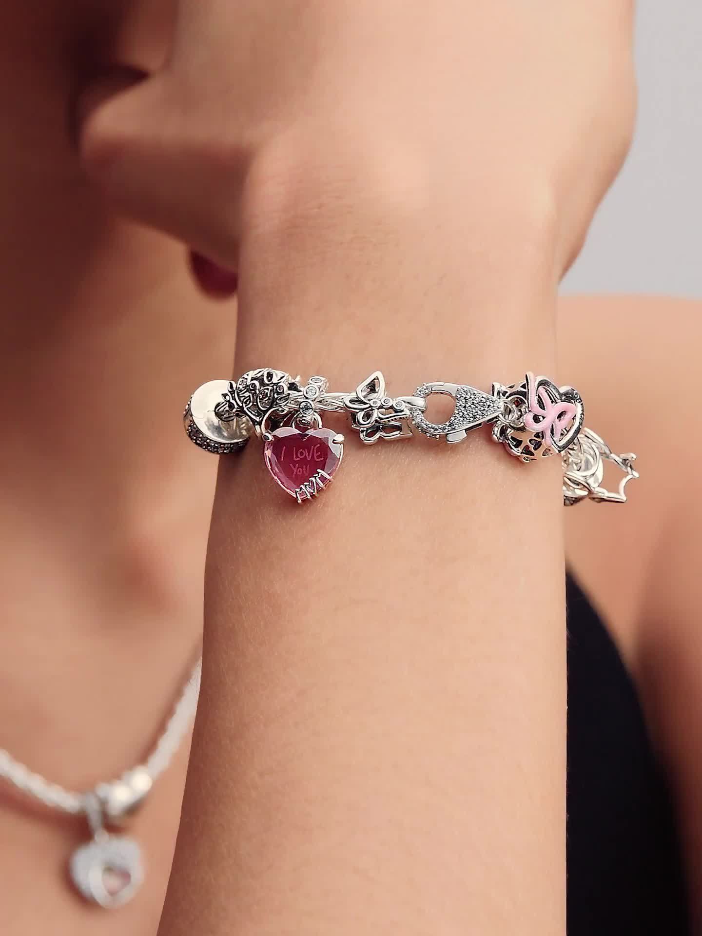 Entwined Heart & Butterfly Charm