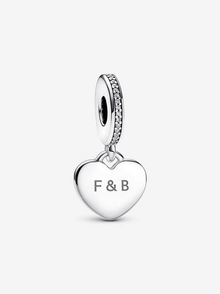 Engravable Heart Tag Dangle Charm