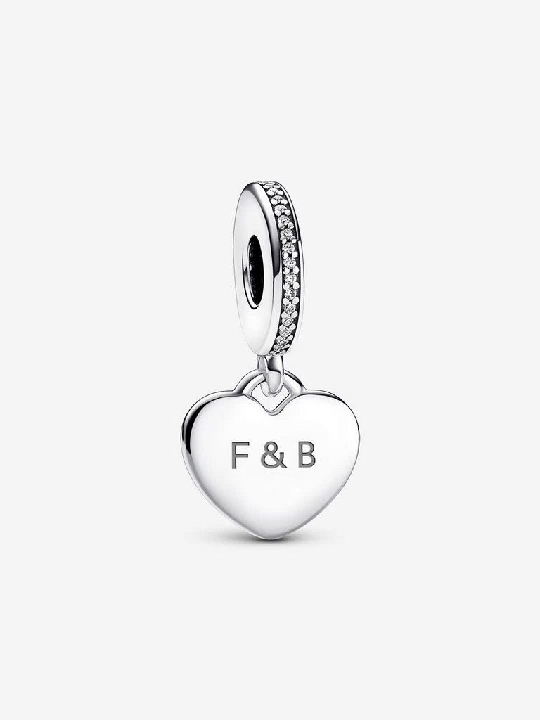 Engravable Heart Tag Dangle Charm